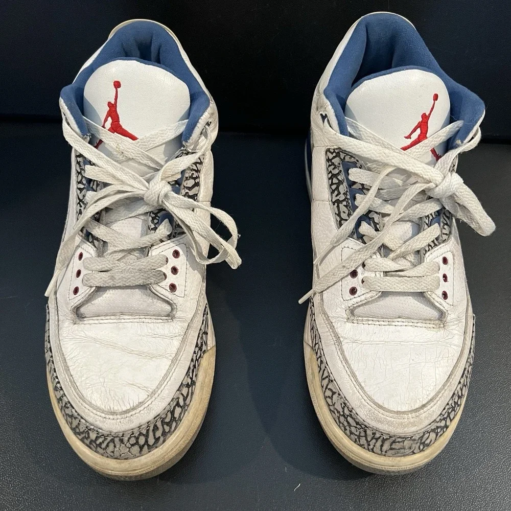 Nike Air Jordan 3 True Blue Retro 2009 Mens Sneakers Size 12 BEATERS Vintage